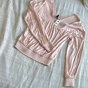 Off-the-Shoulder Pink Express Top